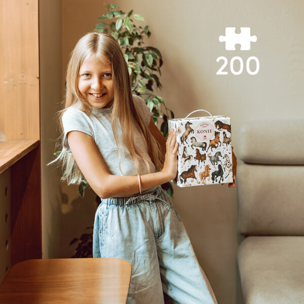 puzzle konie Puzzlove Konie 200 duza ukladanka 50x70cm