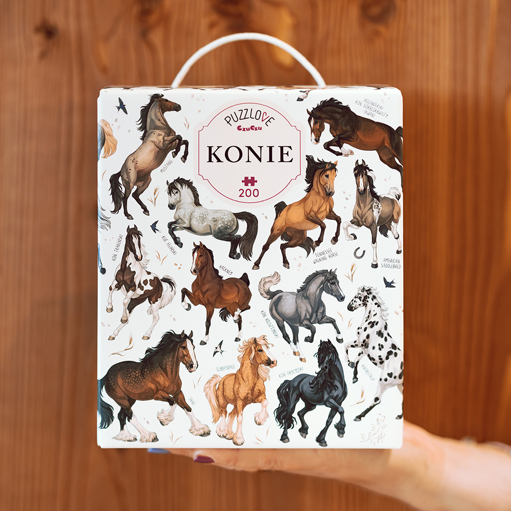 Puzzlove konie ukladanka na prezent dla milosnika koni