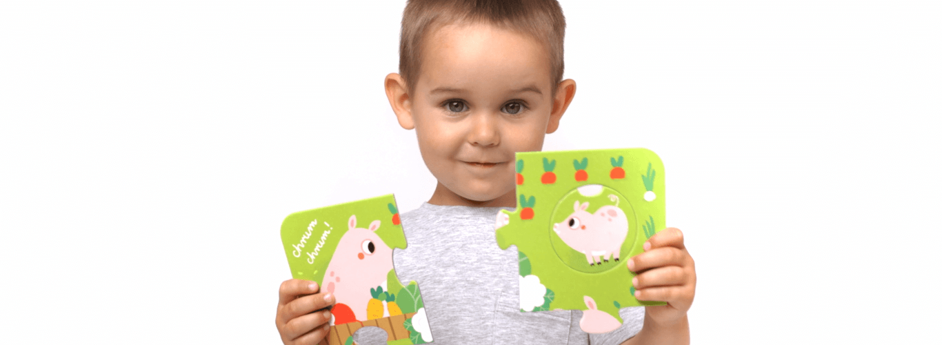 puzzle z dziurką świnka